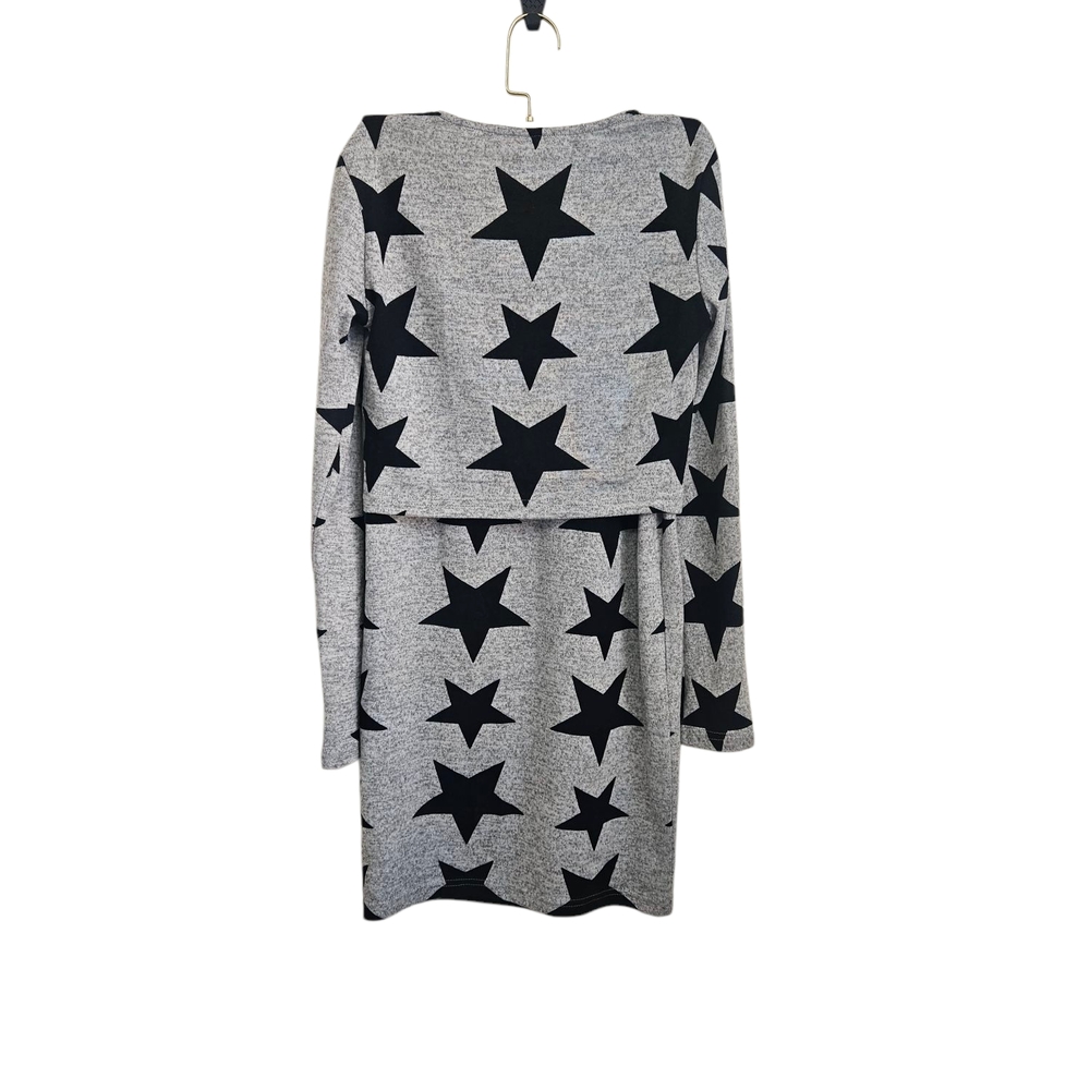 Star Patterned Gray Skirt Set - Picture 5 of 10